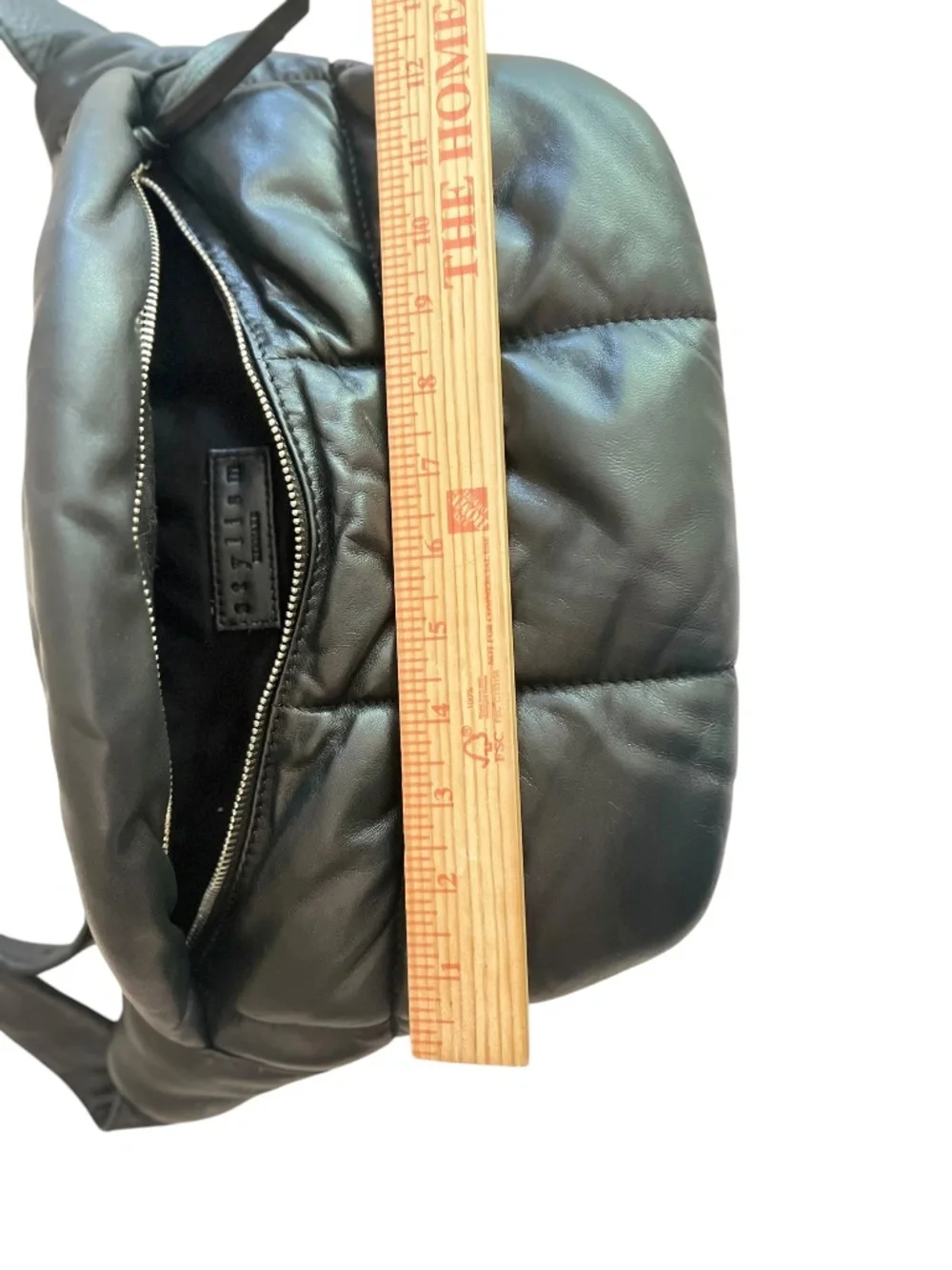 STYLISM Denmark Black Quilted Soft Sheep Leather Messenger Bag